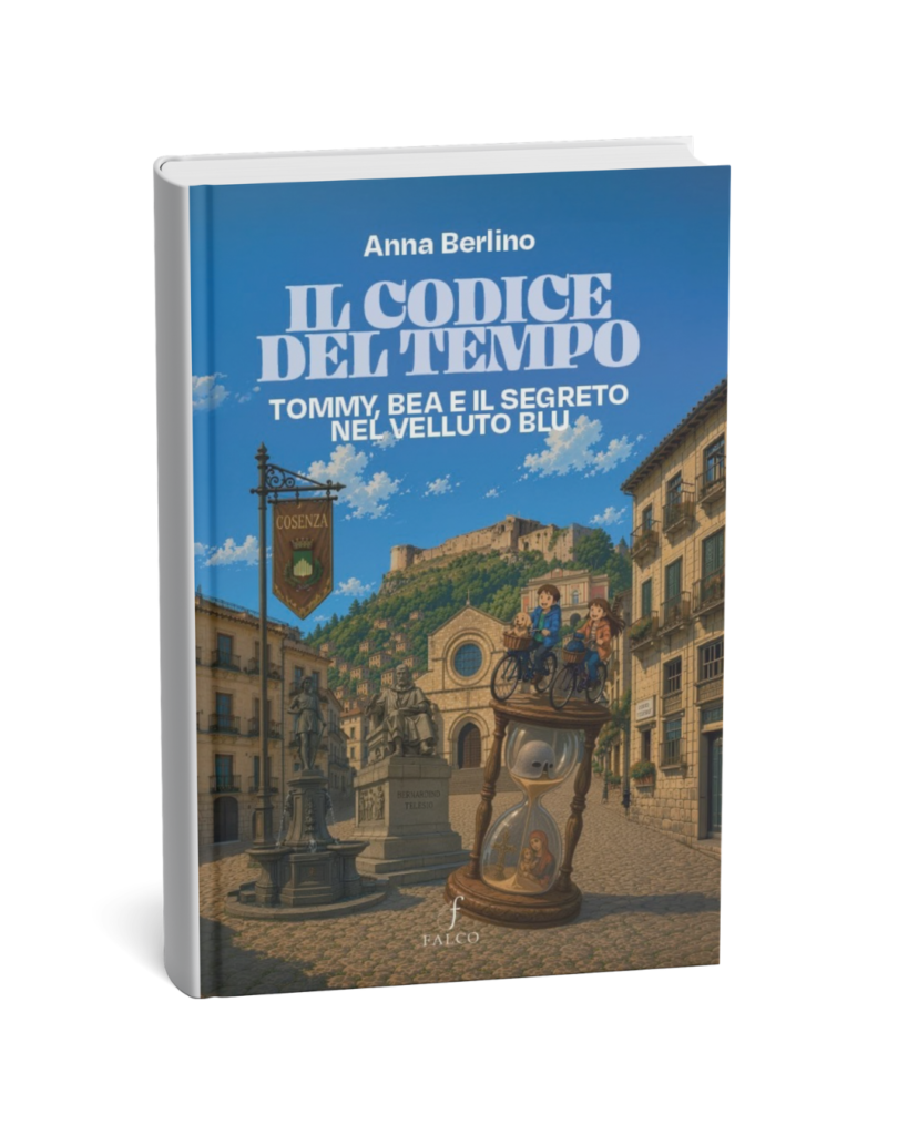 Il codice del tempo di Anna Berlino Dopo aver esplorato sotterranei nascosti e piazze sospese nel tempo, un'avventura straordinaria attende Tommy e Bea. Guidati da un misterioso sacchetto di velluto blu, i due amici scopriranno che la loro città non è solo un insieme di case e strade, ma un libro aperto pronto a svelare segreti leggendari e tesori insospettabili a chi ha il coraggio di ascoltarne la voce.